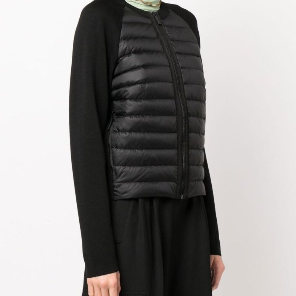 NWT Canada Goose Hybridge Knit Packable Jacket Black Down Filled Quilted Panels